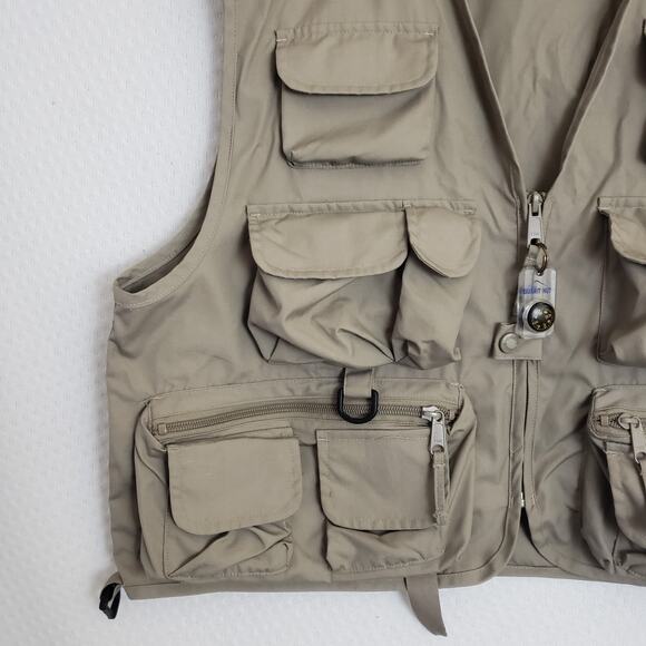 Cabelas Women's Fishing Hunting Guide Multi Pocket Vest Size Large Khaki Tan - Picture 4 of 14